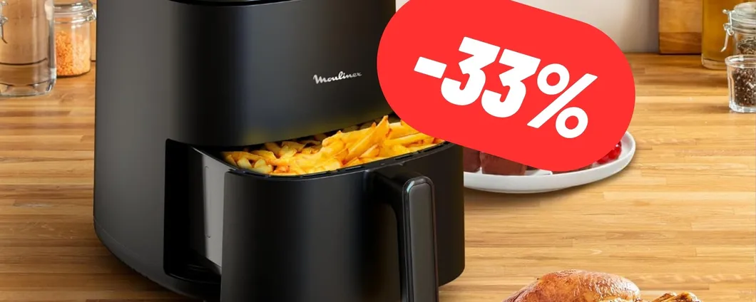 Mega risparmio sulla friggitrice ad aria Moulinex su Amazon (-33%)