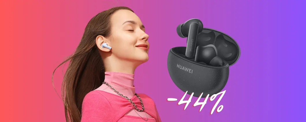HUAWEI FreeBuds 5i: fino a 28 ore e 3 modalità di cancellazione rumore (-44%)