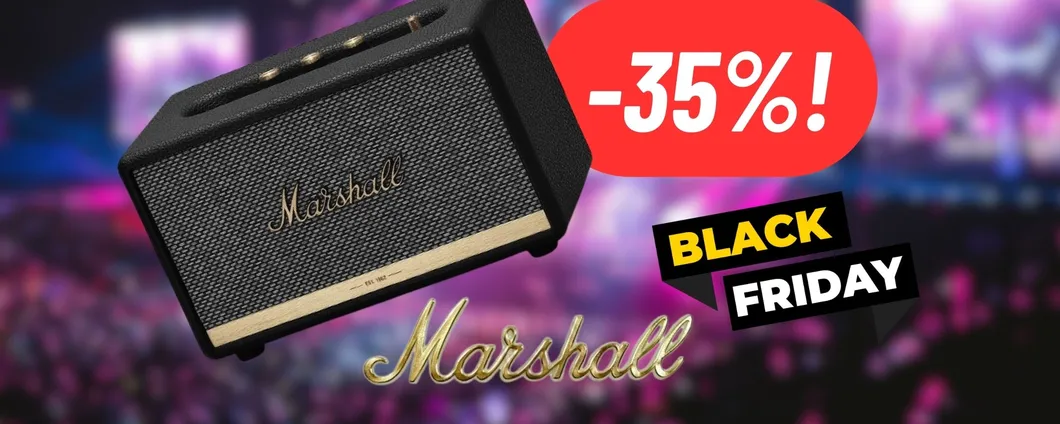 Lo stile unico di Marshall nella cassa bluetooth IN PROMO per il Black Friday