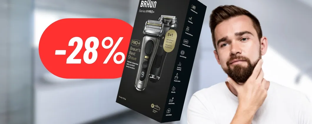 Rasoio elettrico Braun per una barba impeccabile: MAXI SCONTO del 28%
