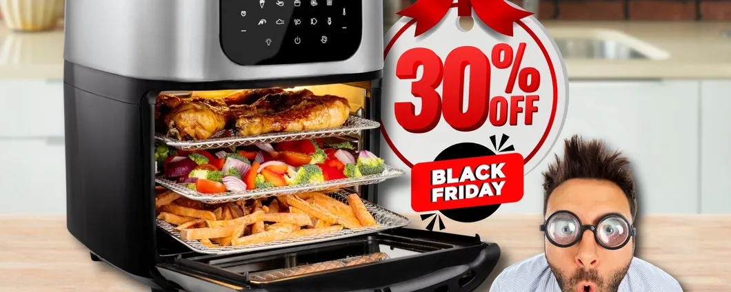 Friggitrice ad Aria con cestello e girapollo: CROLLA per il Black Friday Amazon