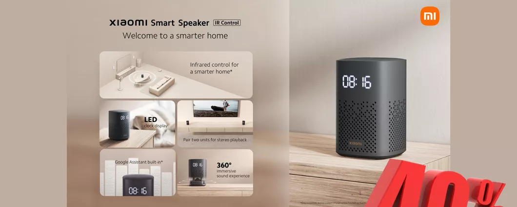 Xiaomi Smart Speaker SCONTATISSIMO AL 40%: tuo a MENO DI 30 EURO