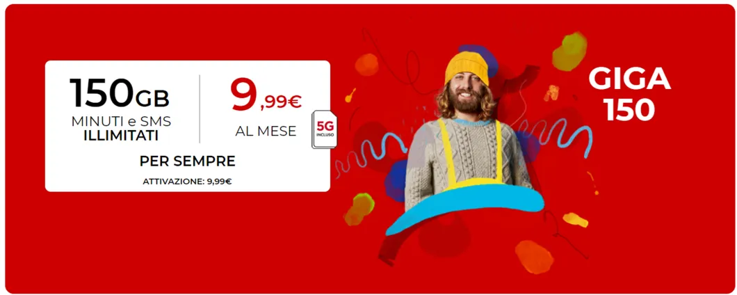 Iliad: 150GB a 9,99€ al mese. Scopri l'offerta!
