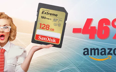Scheda SD XC SanDisk Extreme da 128GB in SCONTO di OLTRE 20€