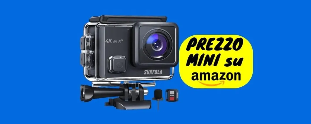 PREZZO BOMBA: Action Cam 4K su Amazon la paghi solo 40euro!