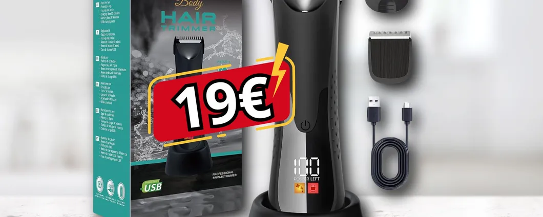 IDEA REGALO: Rasoio Elettrico uomo a soli 19€ per tutto il corpo con luce LED!