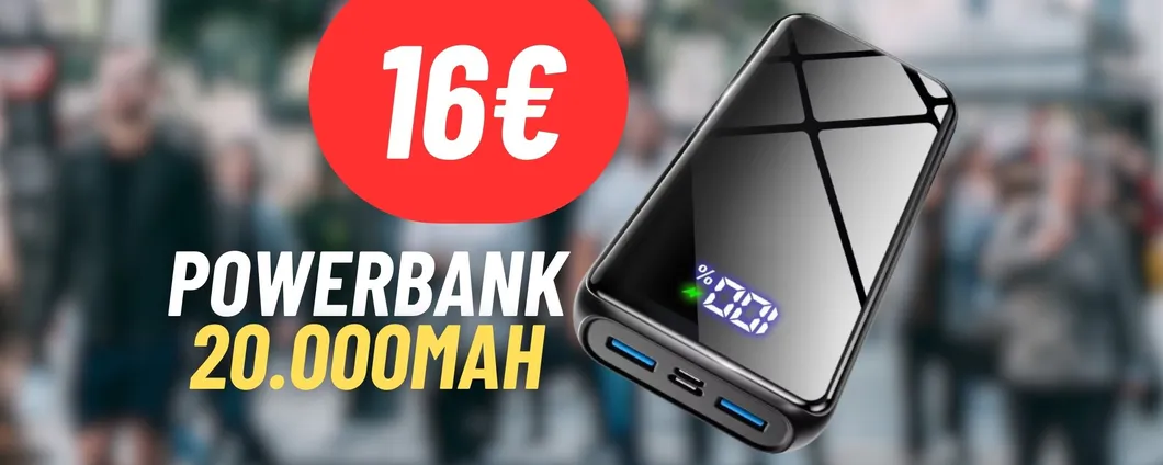 Incredibile Powerbank da 20.000mAh in MAXI SCONTO