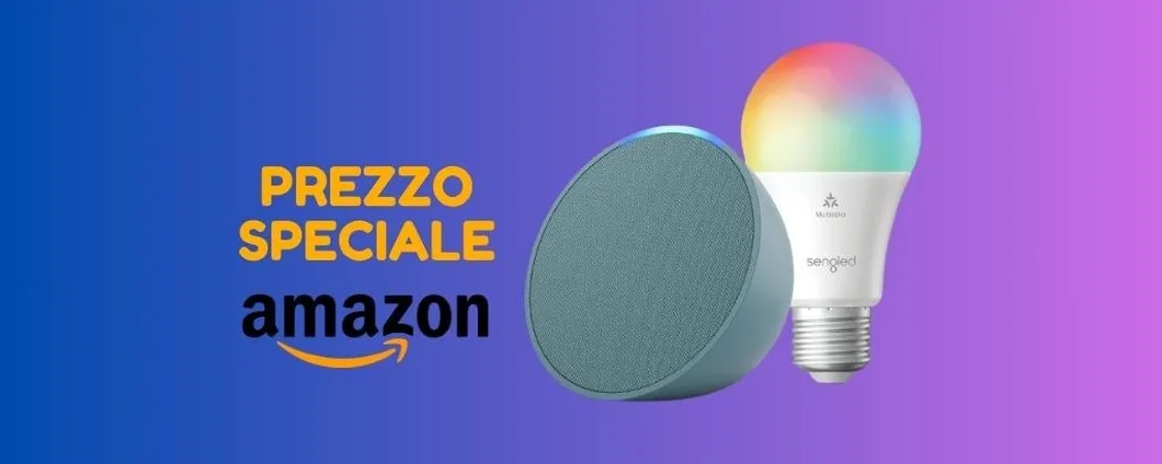 Echo Pop + Lampadina Intelligente ad un PREZZO SPECIALE su Amazon!