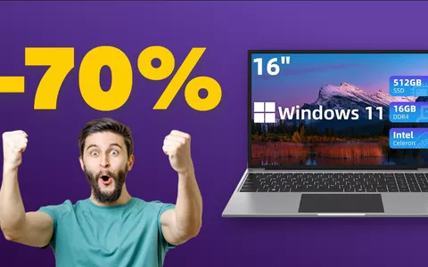 Notebook con Windows 11 e 16GB di RAM: FOLLIA Amazon con sconto del 70%