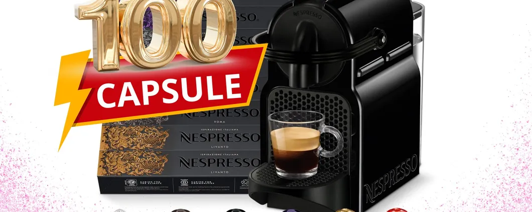 IN REGALO 100 CAPSULE: Nespresso Inissia al minimo storico su Amazon!