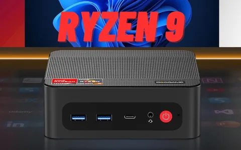 Mini PC con Ryzen 9, 16 GB di RAM, SSD da 512 GB e triplo display (-120€)