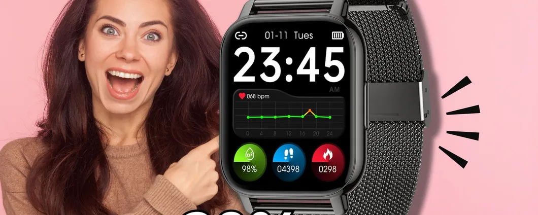 SMARWATCH con assistente vocale e funzioni fitness a prezzo INCREDIBILE!