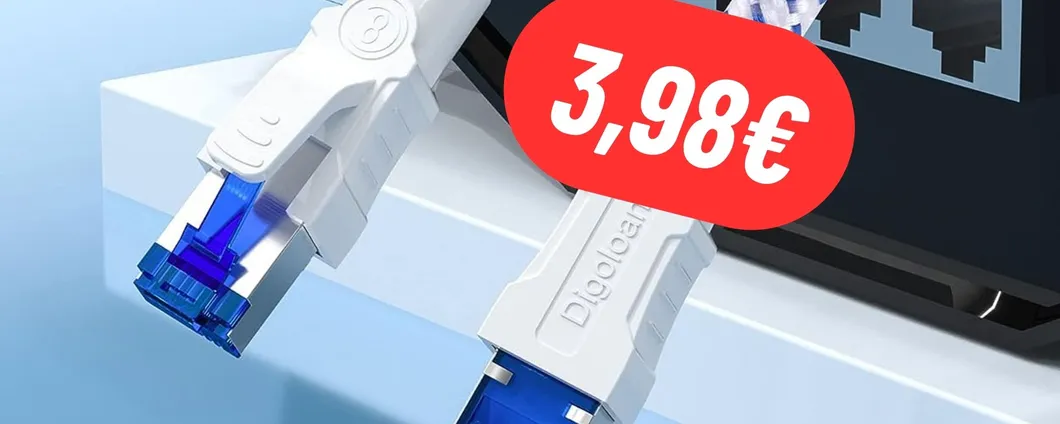 Connessione fulminea e velocità aumentata con il Cavo Ethernet a 3,98€: AMAZON SVUOTATUTTO