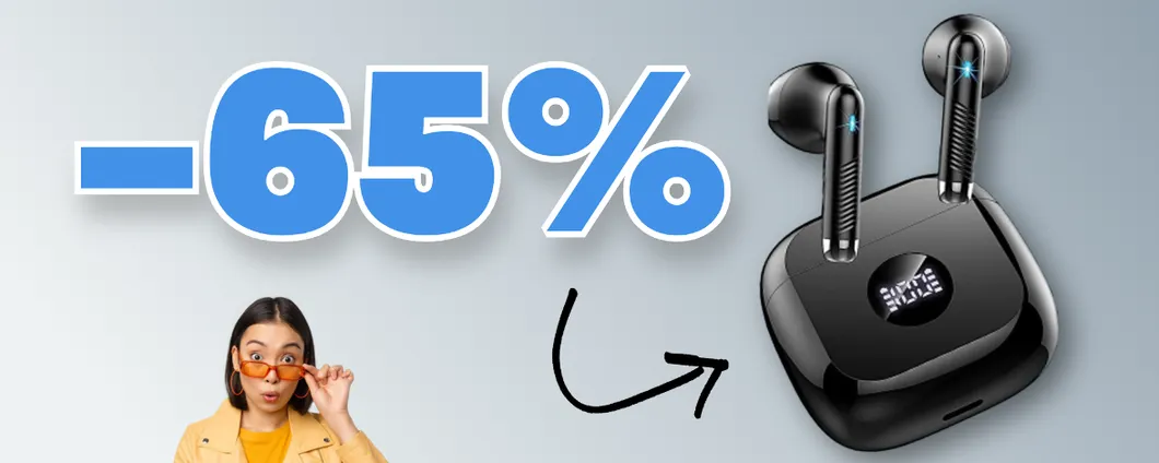 Auricolari Bluetooth con 40 ore di autonomia: -65% da URLO su Amazon