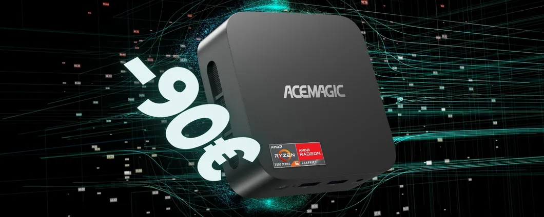 Mini PC con COUPON di 90€ che monta AMD Ryzen 5 e 16GB RAM