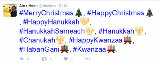 Twitter: come usare le emoji di Natale