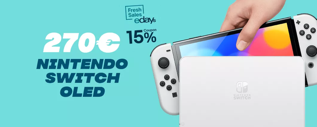 Nintendo Switch OLED da prendere SUBITO su eBay: solo 270€ con gli eDays 2023!