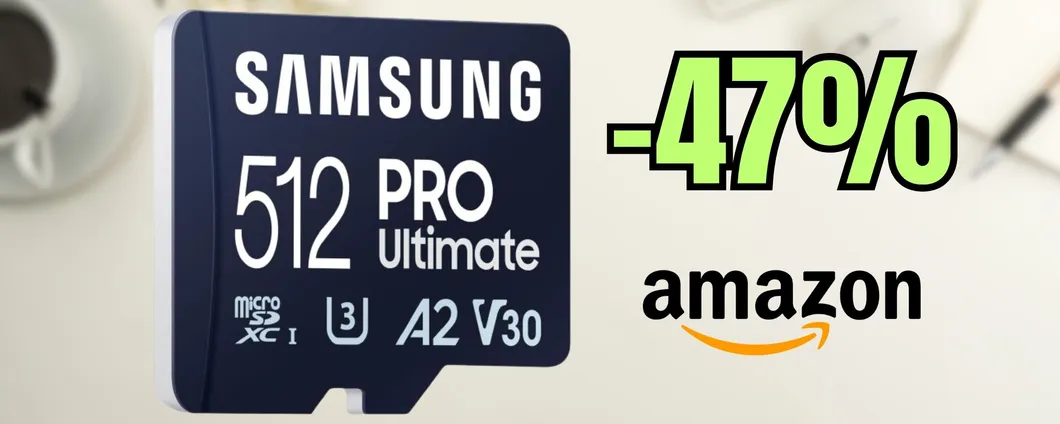 microSD Samsung da 512GB, fino a 200 MB/S ad un PREZZO CLAMOROSO per la Festa delle Offerte di Primavera