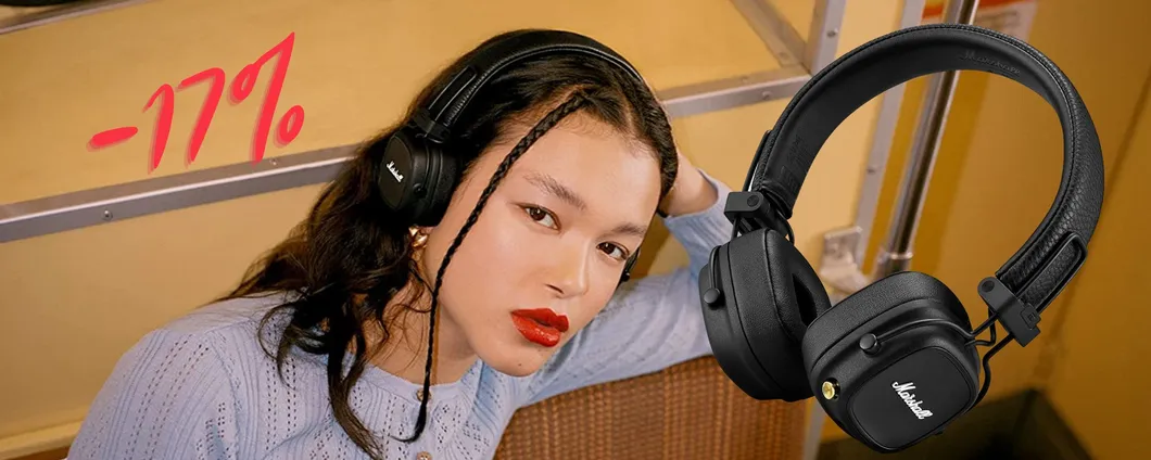 Marshall Major IV: cuffie wireless con audio PAZZESCO e 80h di ascolto