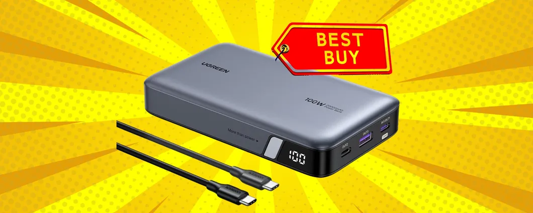 Power Bank UGREEN Nexode da 100W e capacità da 20000mAh a prezzo WOW