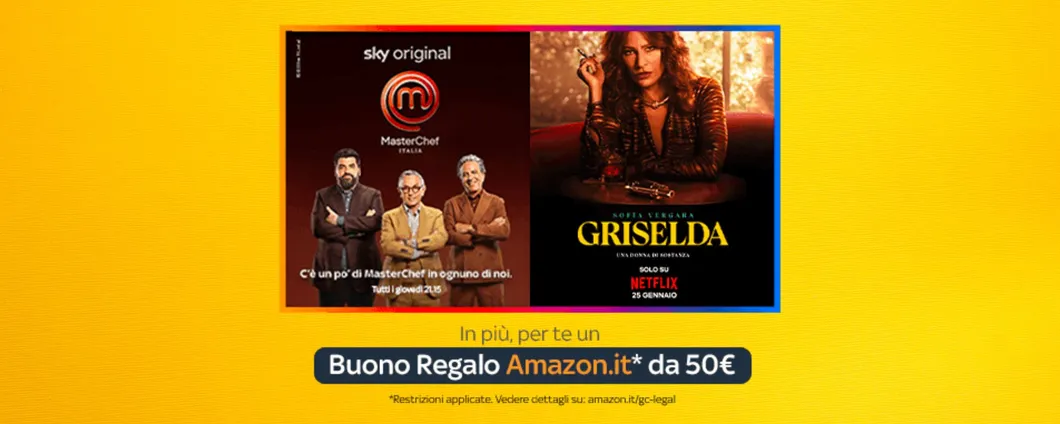 Sky ti regala Netflix e un buono Amazon da 50 euro con questa offerta