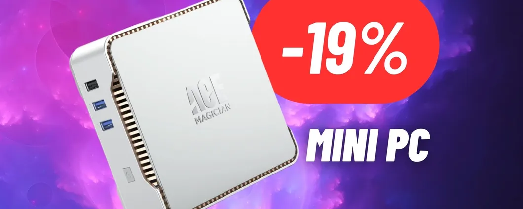Mini PC potente e compatto in OFFERTA LAMPO su Amazon (-19%)