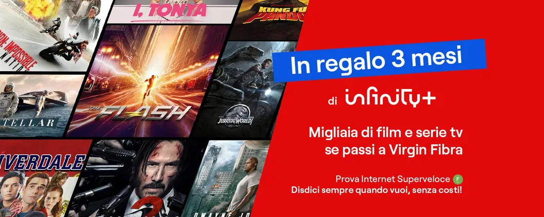 VirginFibra e Infinity+: ora tutto incluso a 24,49 euro mensili