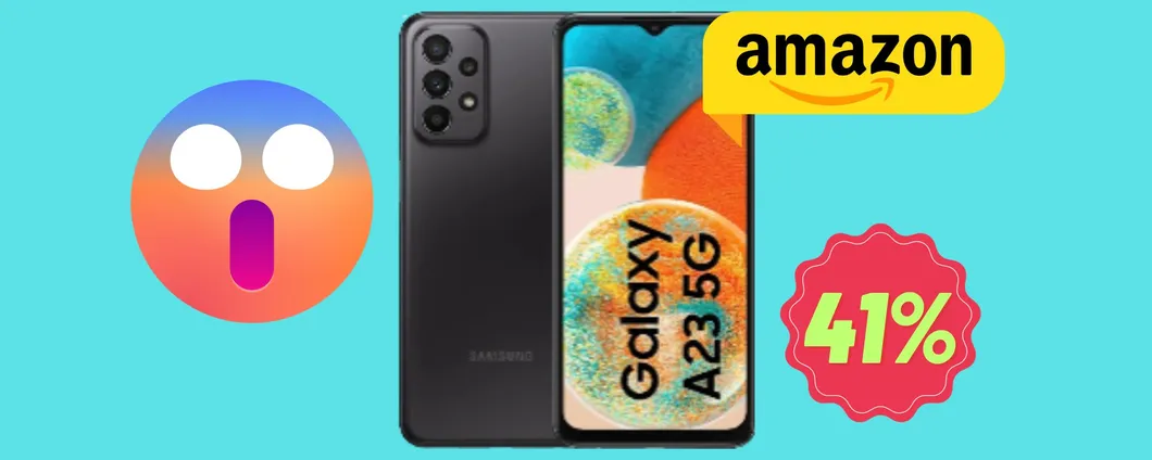 Il prezzo di Samsung Galaxy A23 è CLAMOROSO con l'OFFERTA di Amazon