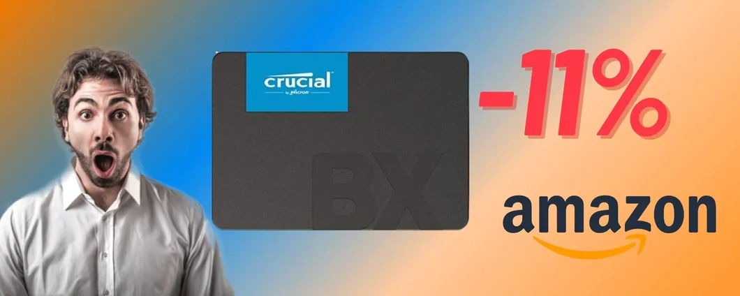 Black Friday: in OFFERTA la memoria SSD interna Crucial BX500 da 1TB