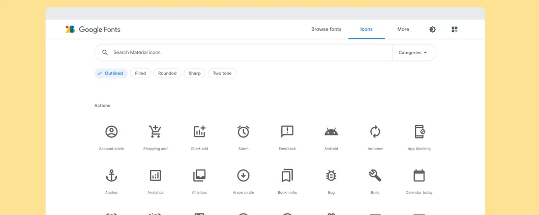 Google Fonts: arrivano le icone basate sul Material Design