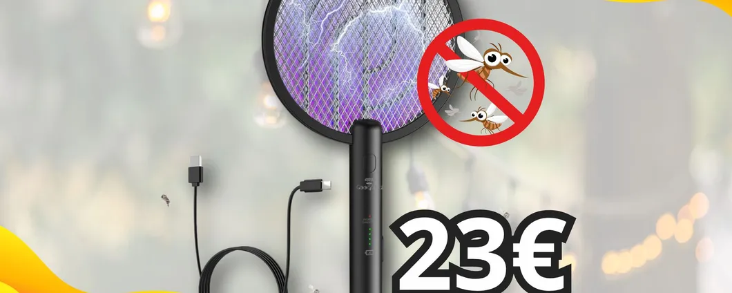 Combatti le zanzare con la RACCHETTA ELETTRICA con doppia funzione a soli 23€!