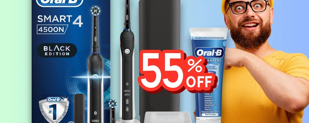 Oral-B: lo spazzolino elettrico TOP DI GAMMA a prezzo SHOCK per il BLACK FRIDAY (-53%)