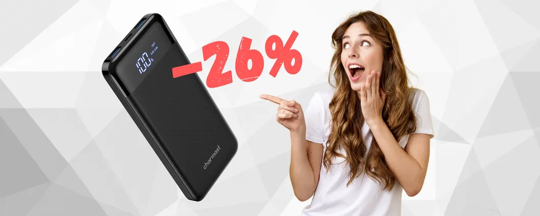 Power bank compatto e potente con 3 uscite a MENO di 20€