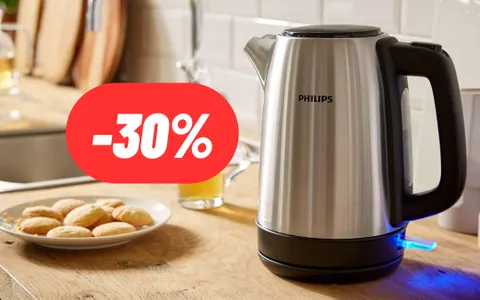 Bollitore Philips in acciaio Inox al 30% di sconto su Amazon