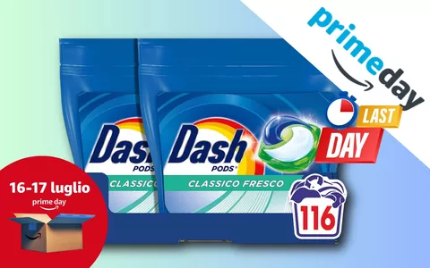 Non solo tech: PRIME DAY offerta DASH PODS per 116 lavaggi a prezzo BOMBA!