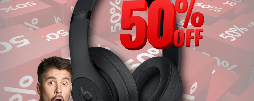 Beats Studio3 Wireless: PREZZO TAGLIATO A META' solo per oggi su Amazon!