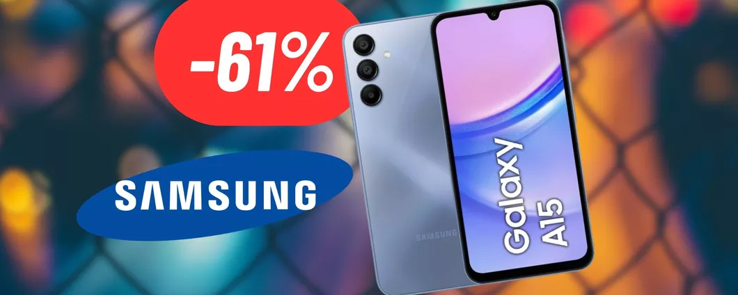 RISPARMIA 190€ sul Samsung Galaxy A15: maxi sconto su eBay (-61%)