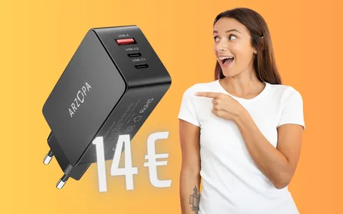 Offerta imperdibile: caricatore USB-C da 65W compatto e potente a 14€