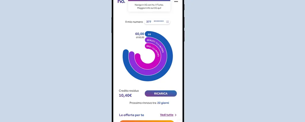 Il meglio di ho. Mobile: velocità 5G, app smart e trasparenza