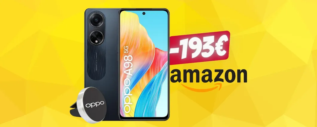 OPPO A98 5G da 256GB su Amazon in SCONTO FOLLE di 193€