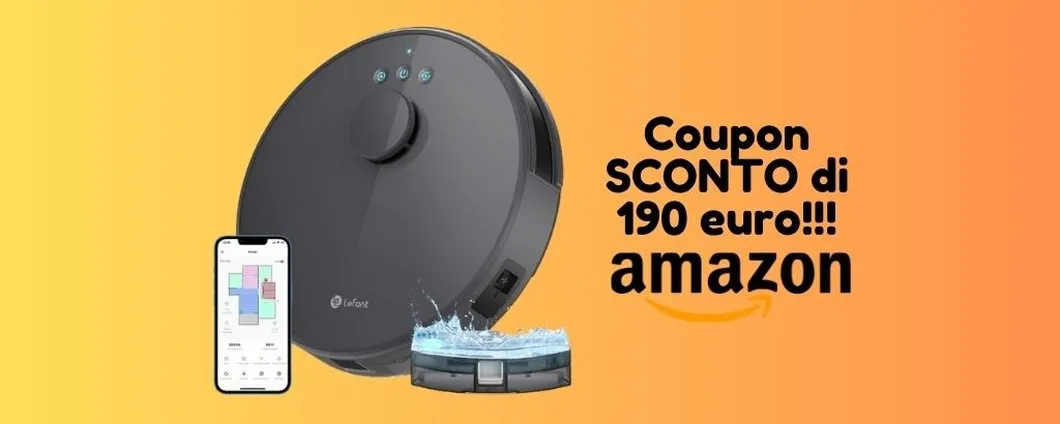 Coupon sconto del VALORE di 190 euro sull'acquisto del robot aspira e lavapavimenti Lefant, corri a prenderlo!