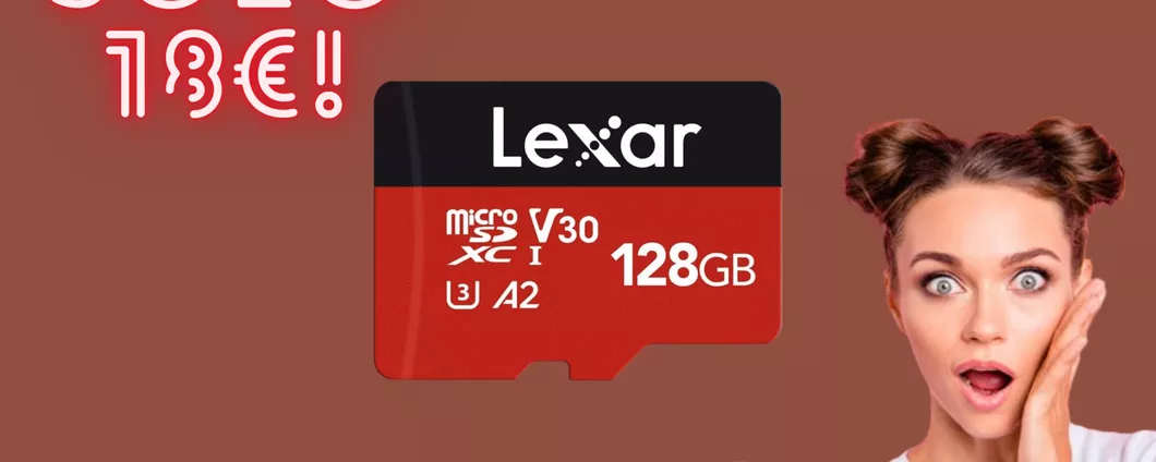 Spazio EXTRA sempre a portata di mano con la Micro SD Lexar a SOLI 18 EURO