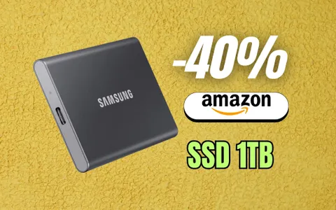 SSD Samsung portatile da 1TB fino a 1.050 MB/s al 40% di sconto