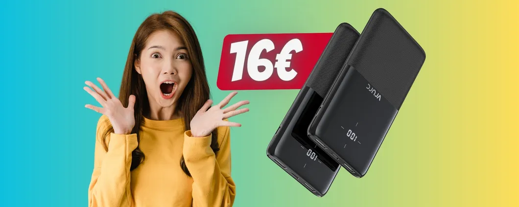 OFFERTA FOLLE di Amazon: 2 Power Bank da 10000mAh a 16€