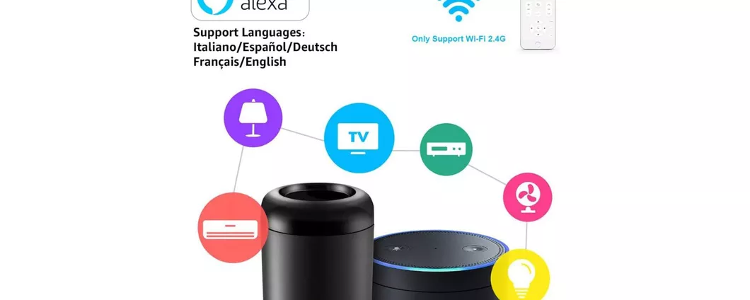 Dispositivo Broadlink Smart Home Hub compatibile con Alexa in promo su Amazon