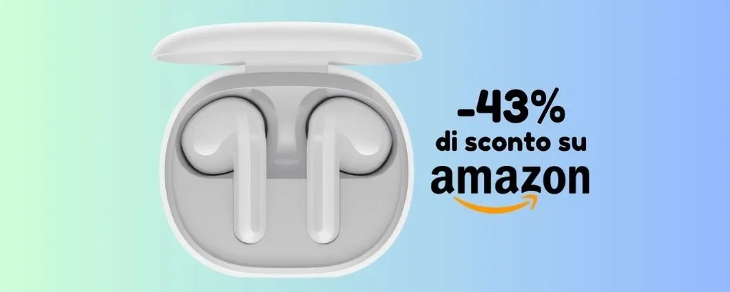 Oggi su Amazon Xiaomi Redmi Buds 4 Lite sono SCONTATE del 43%!