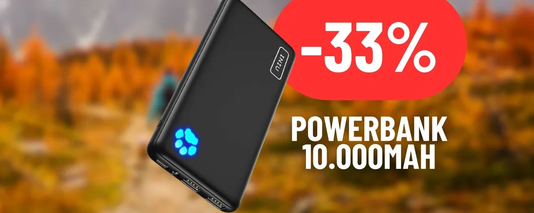 DISPOSITIVI SEMPRE AL 100% con il Powerbank da 10.000mAh al 33% di SCONTO