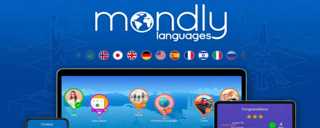 Scopri l'offerta imperdibile di Mondly: impara fino a 41 lingue