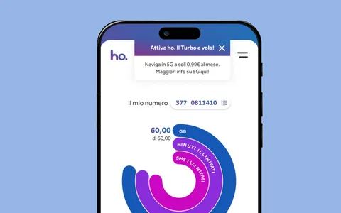 Naviga senza limiti con ho. Mobile: 200 Giga a meno di 10€ al mese