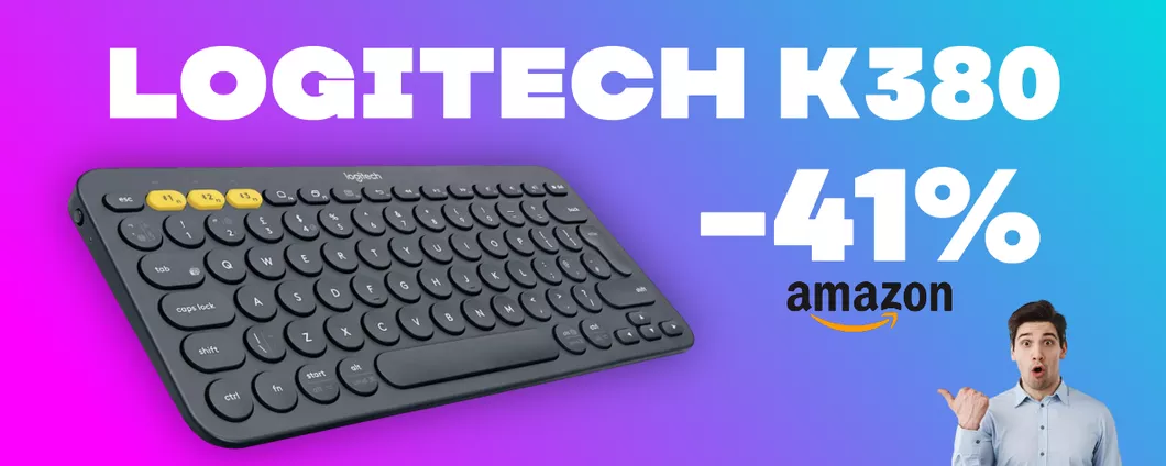 Logitech K380, la tastiera Bluetooth per eccellenza: BOMBA Amazon -41%